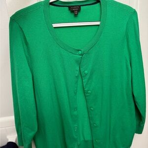 Talbots Kelly Green Cardigan Sweater